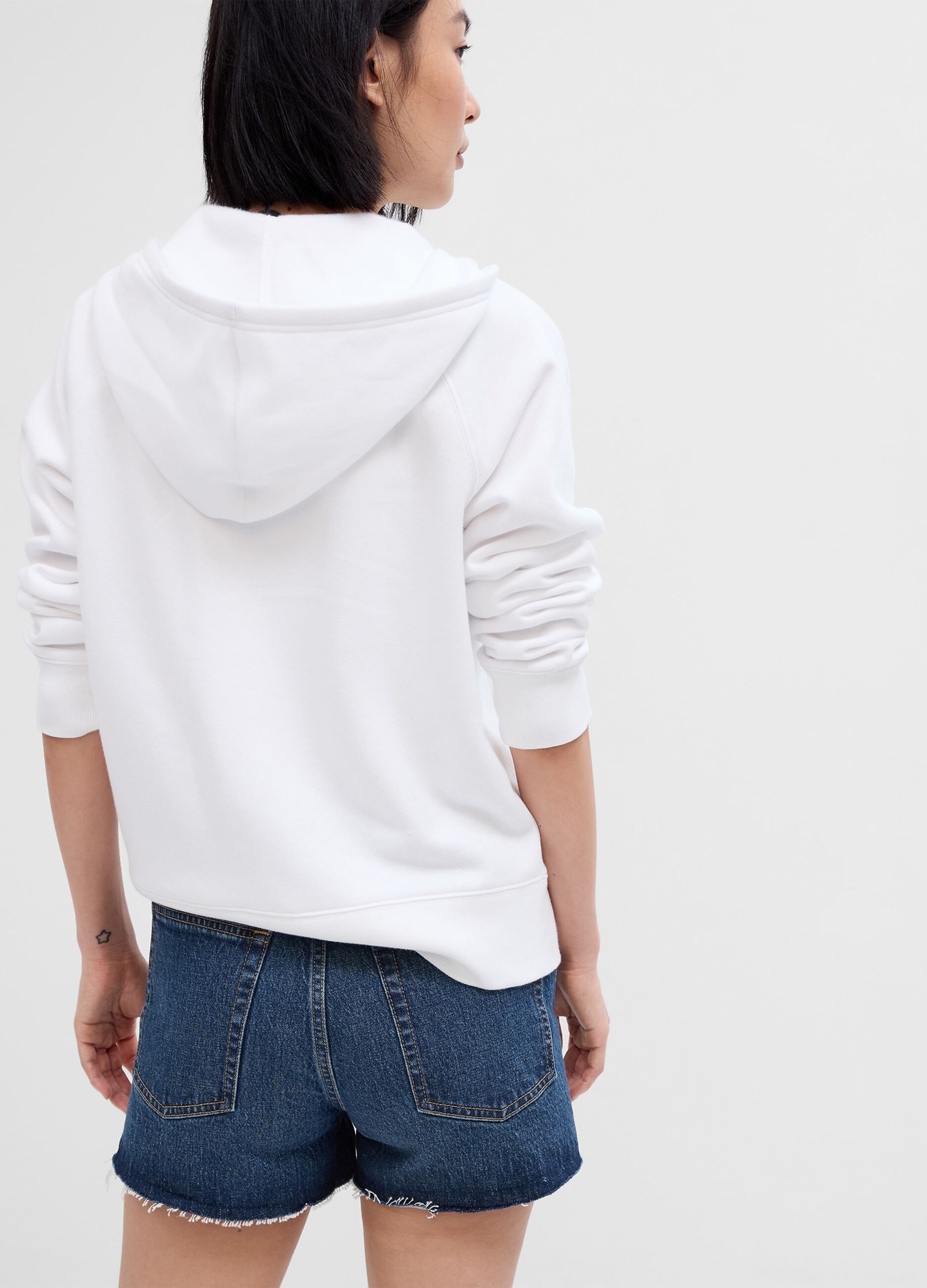 Full-zip sweatshirt with hood and logo embroidery