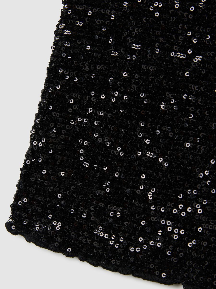 Black bandeau top with sequins_1