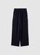 Blue Stretch Viscose Cargo Trousers Regular Fit_4