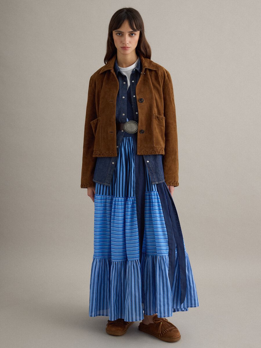 Blazer in vera pelle marrone regular fit_2