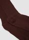 Long brown socks in organic cotton blend_1