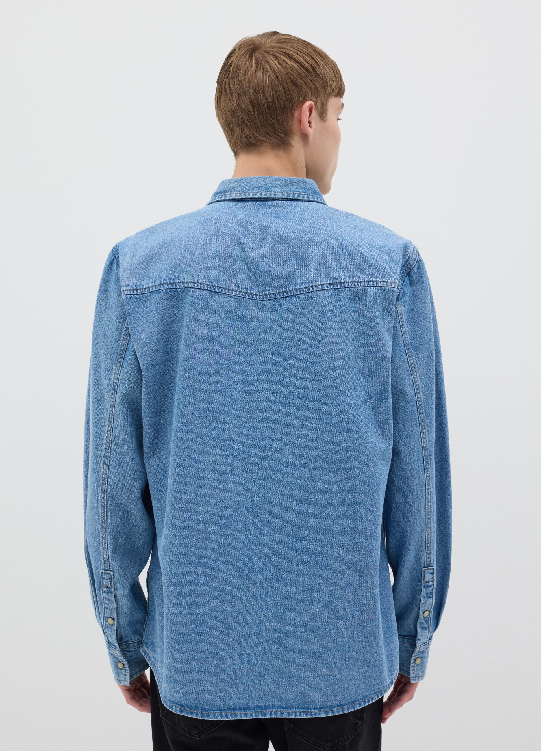 Camicia western in denim
