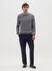 Grey cotton blend jumper regular fit_0