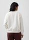 Ivory white cotton-blend sweatshirt with GAP patterned lettering_2