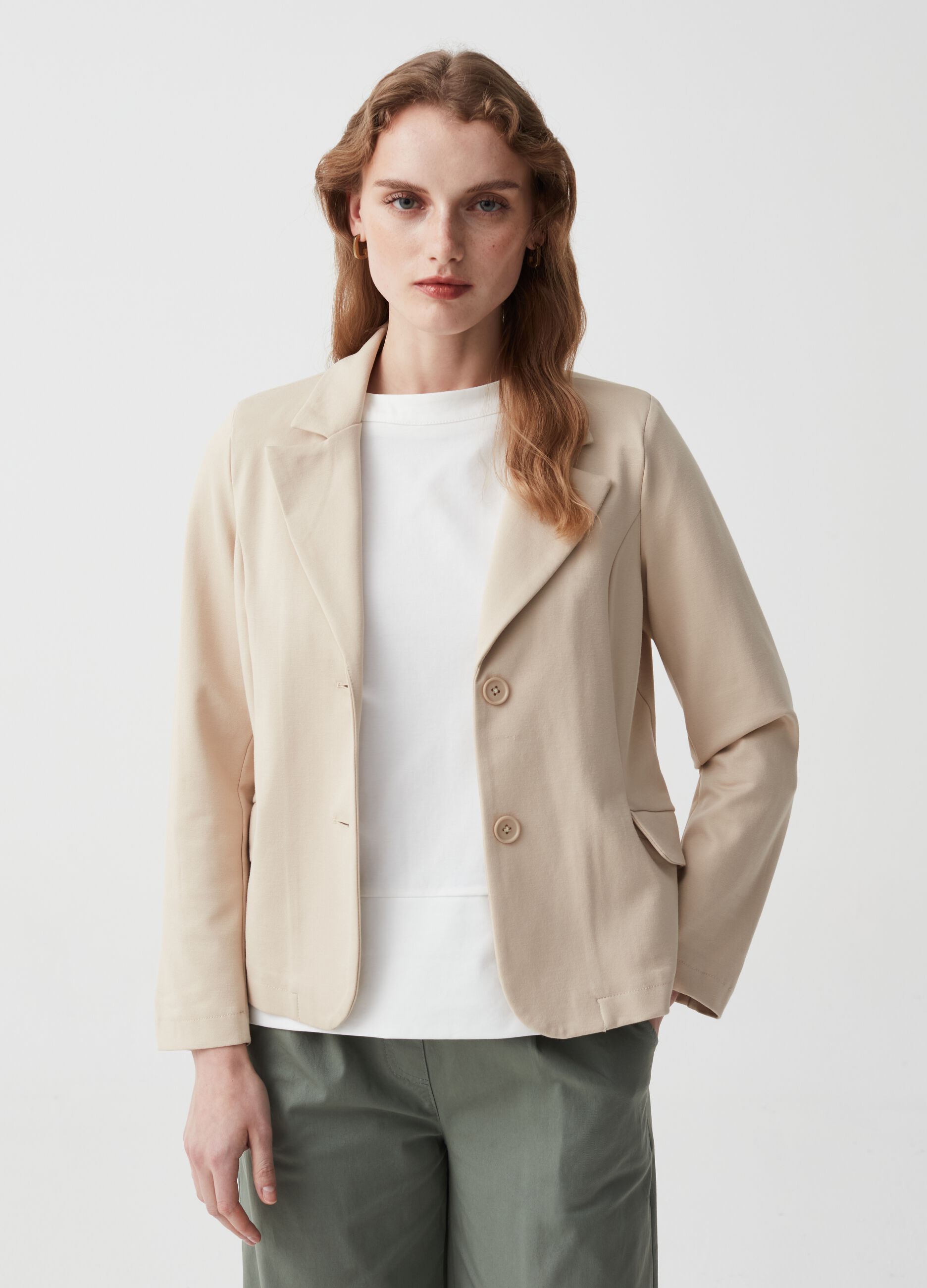 Single-breasted stretch blazer