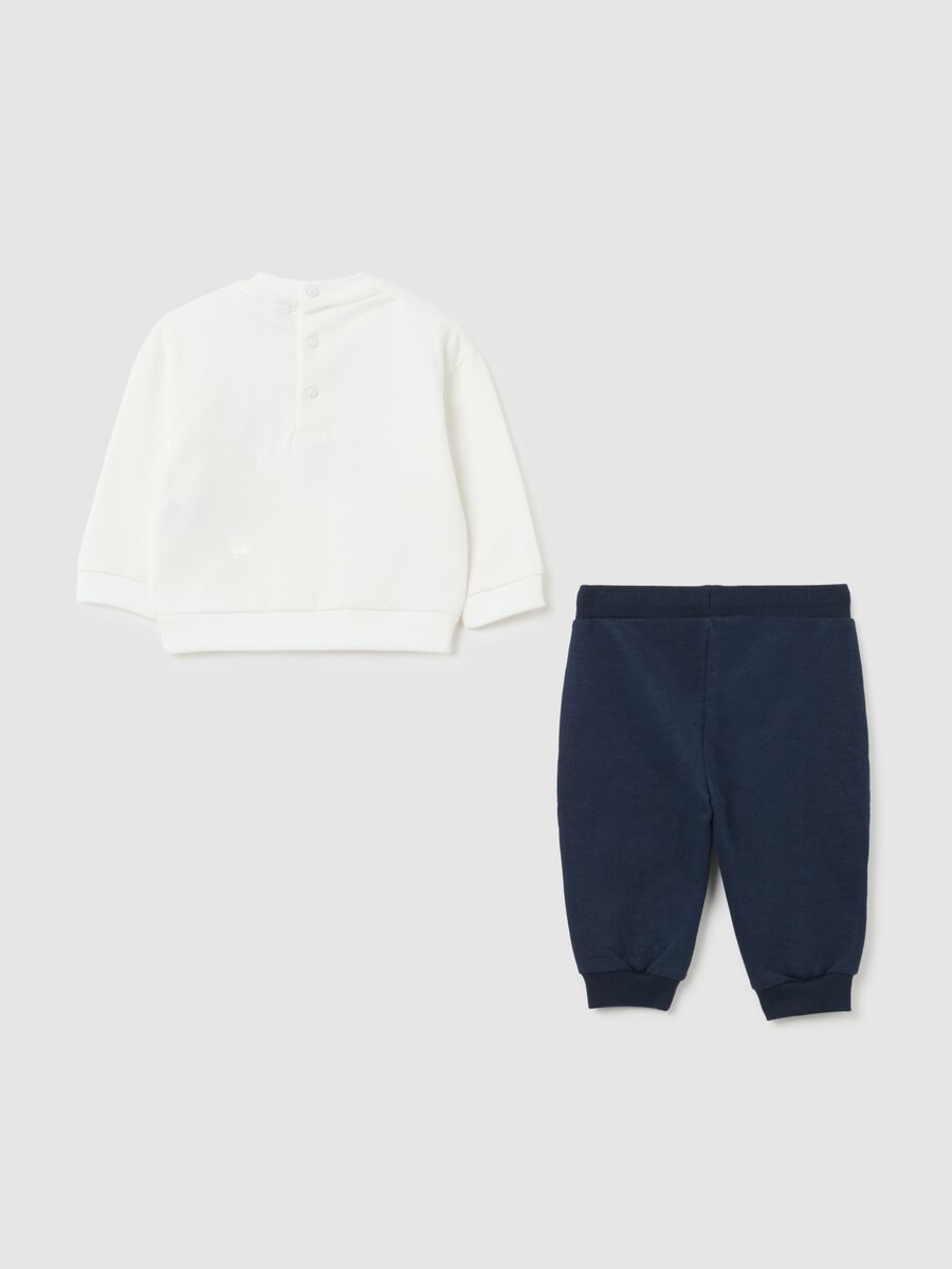 Completo jogger da neonato in puro cotone multicolor_1