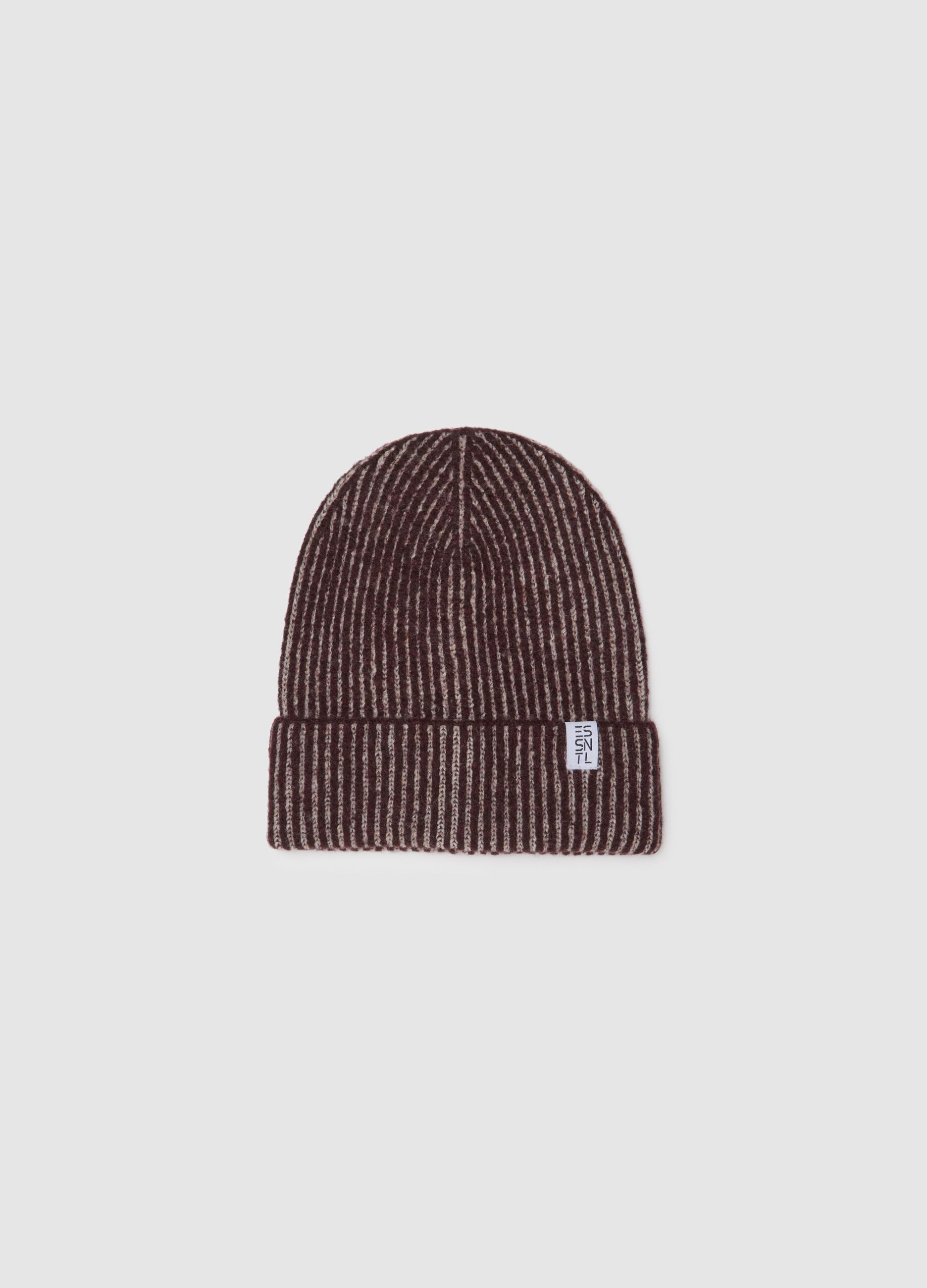 Ribbed Brown Hat