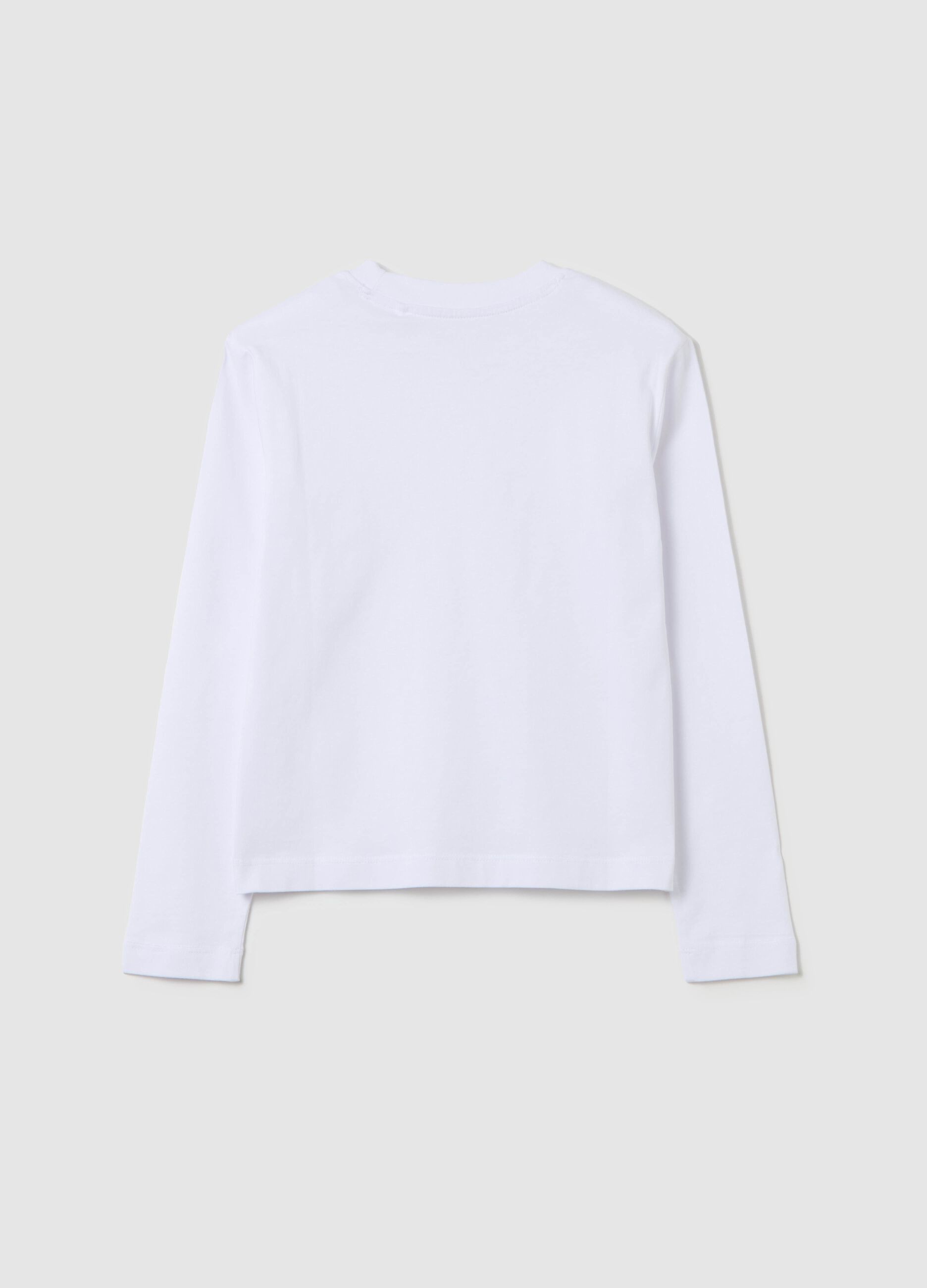 T-shirt a maniche lunghe in cotone 