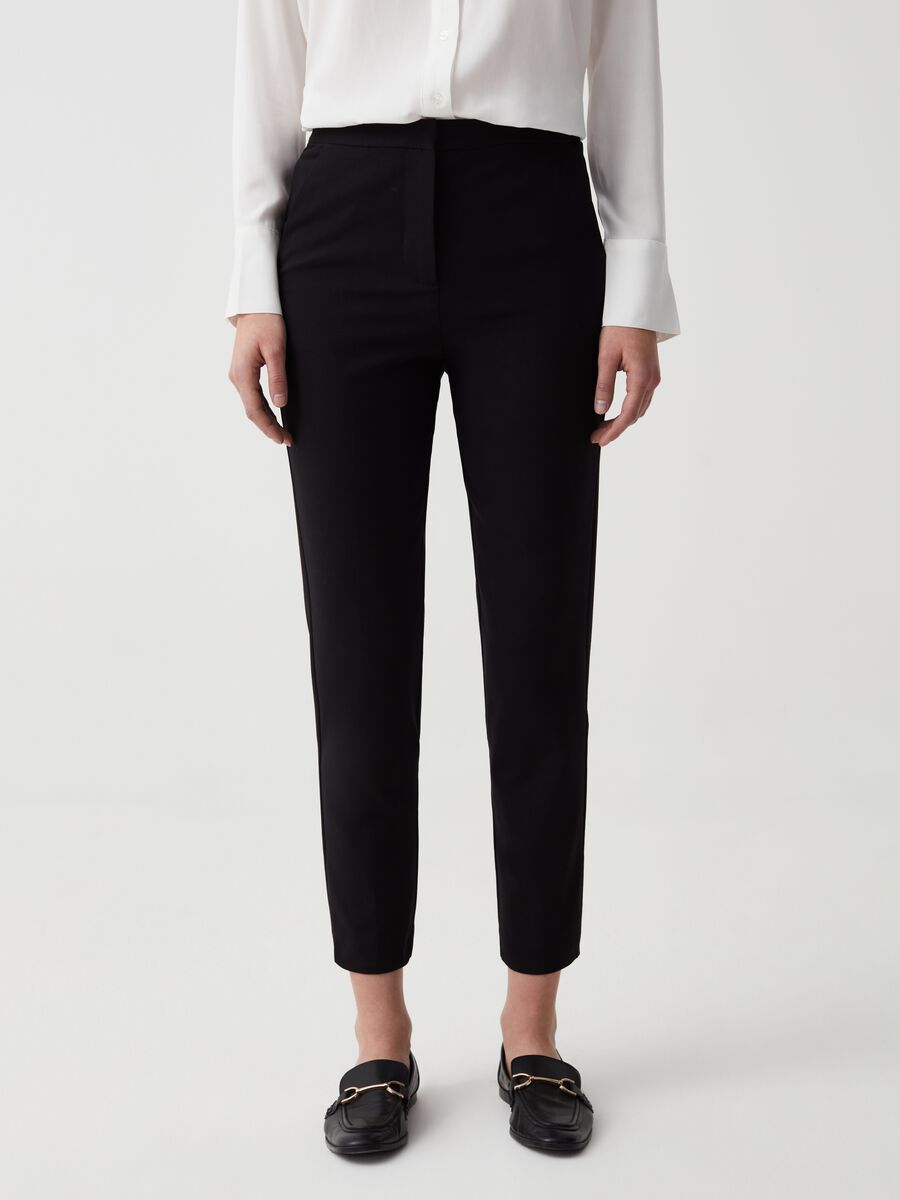 Pantaloni cropped a sigaretta stretch_1