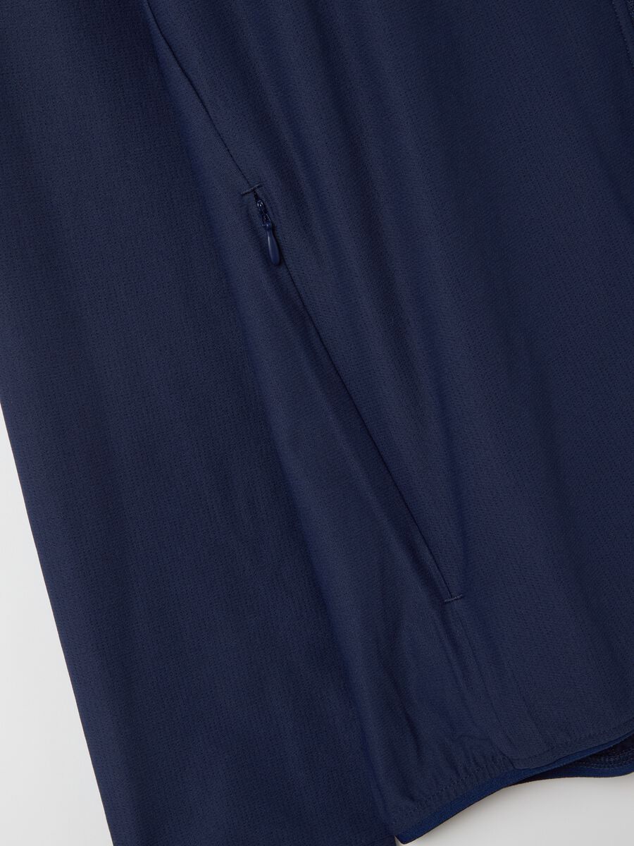 Full-zip sweatshirt in technical fabric with hood_5