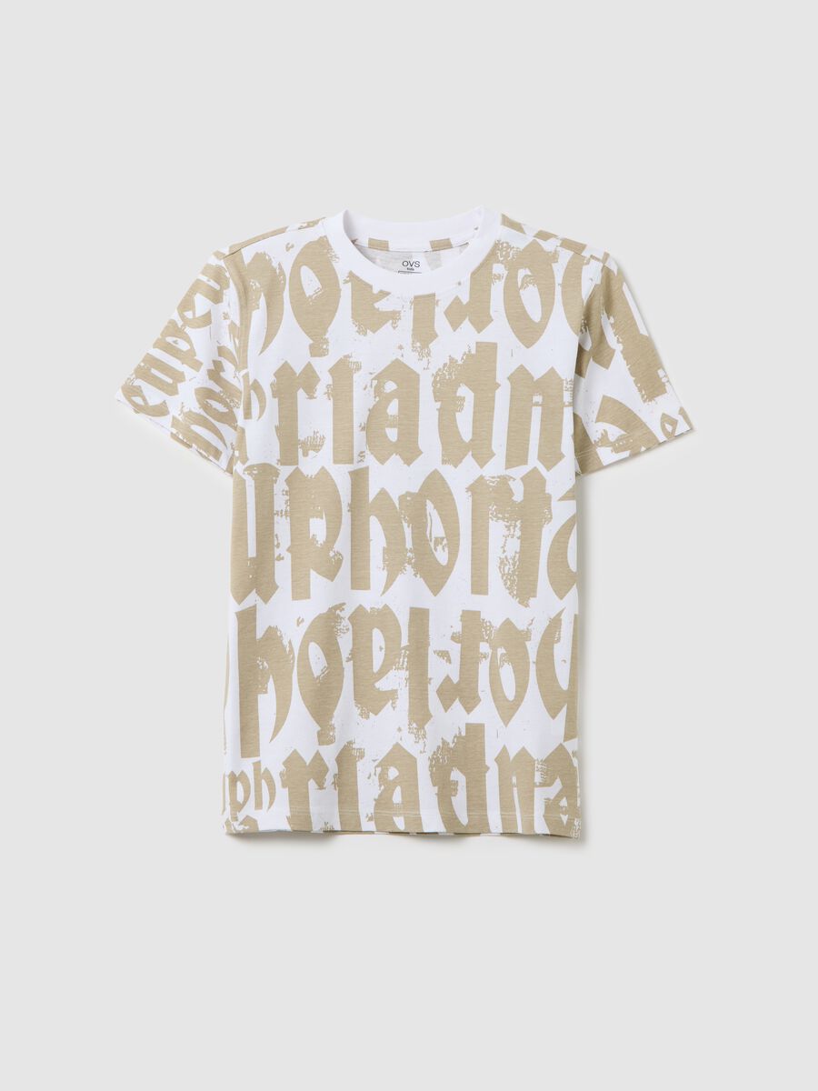 T-shirt da ragazzo in puro cotone multicolor regular fit con stampa_3