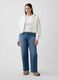 Stretch cotton wide-leg denim jeans_4