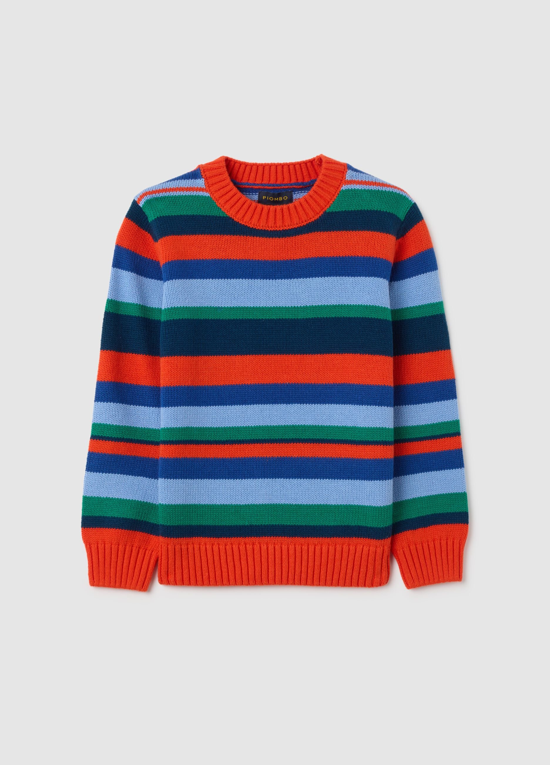 Boys' Pure Cotton Multicolour Regular Fit Jumper