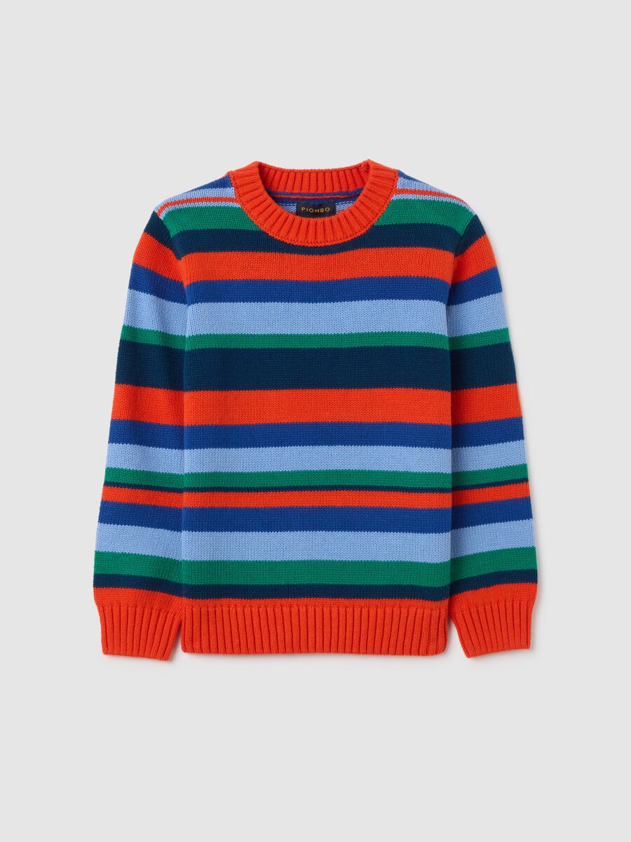 Boys' Pure Cotton Multicolour Regular Fit Jumper_0