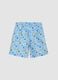 Children's blue swim boxers regular fit with Super Mario prints_1