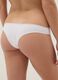 Regular fit white cotton stretch Brazilian briefs_2