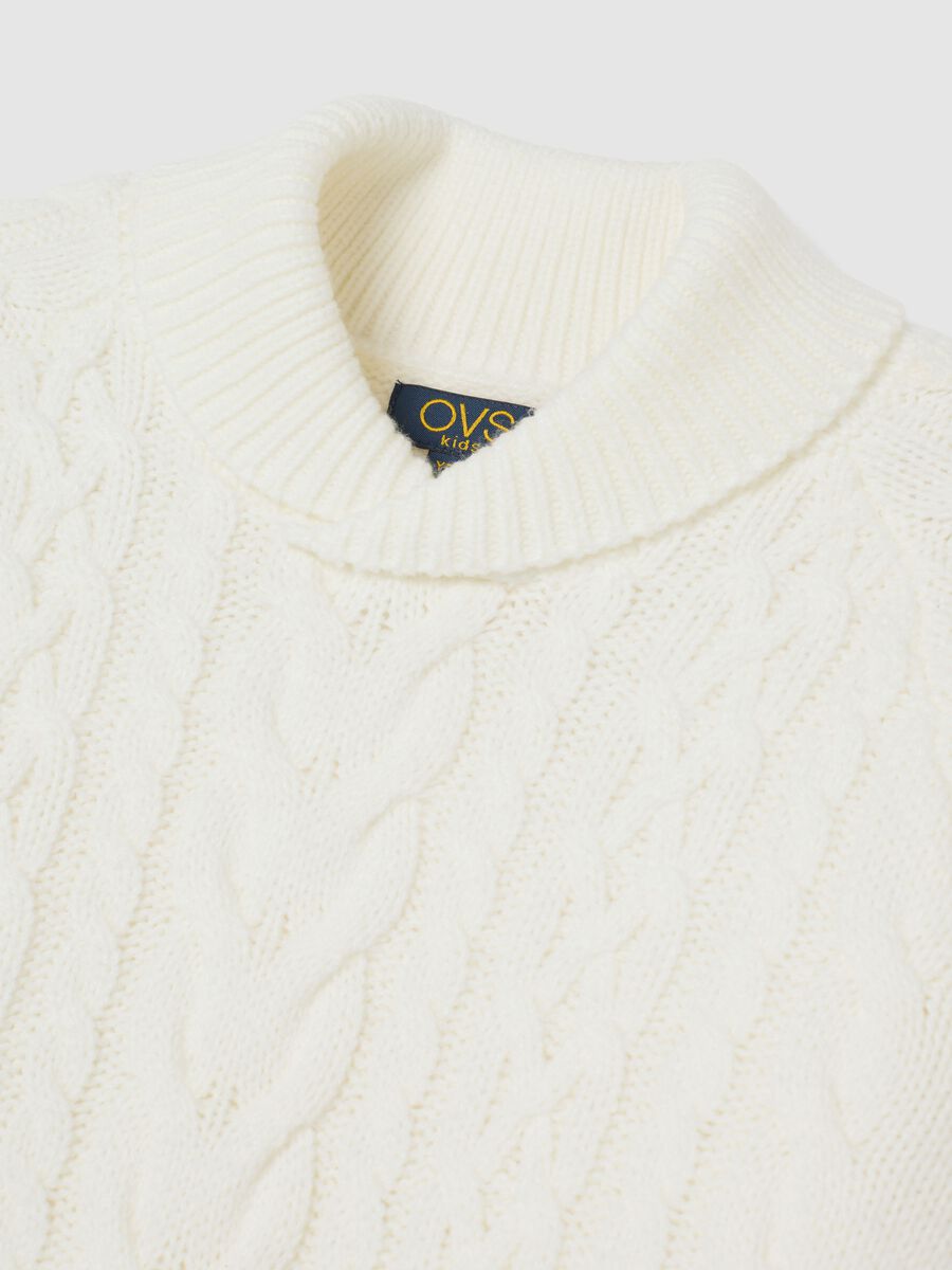 Children's white regular fit knitted jumper_2