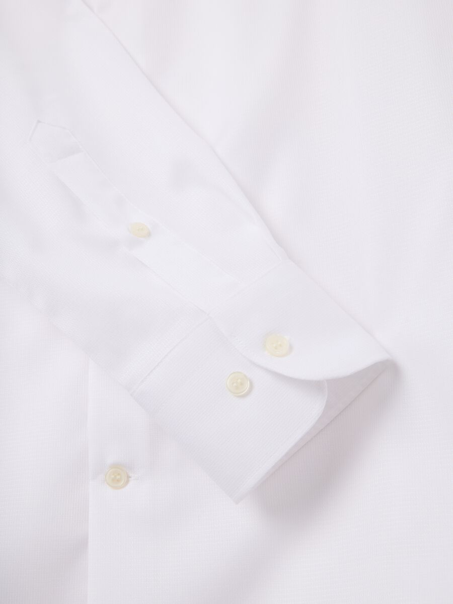 Men's white pure cotton shirt regular fit_5