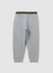 Grey oversized fit boys' joggers in cotton blend_1