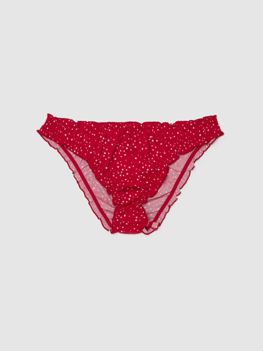 Gathered briefs in mesh with small stars print_4