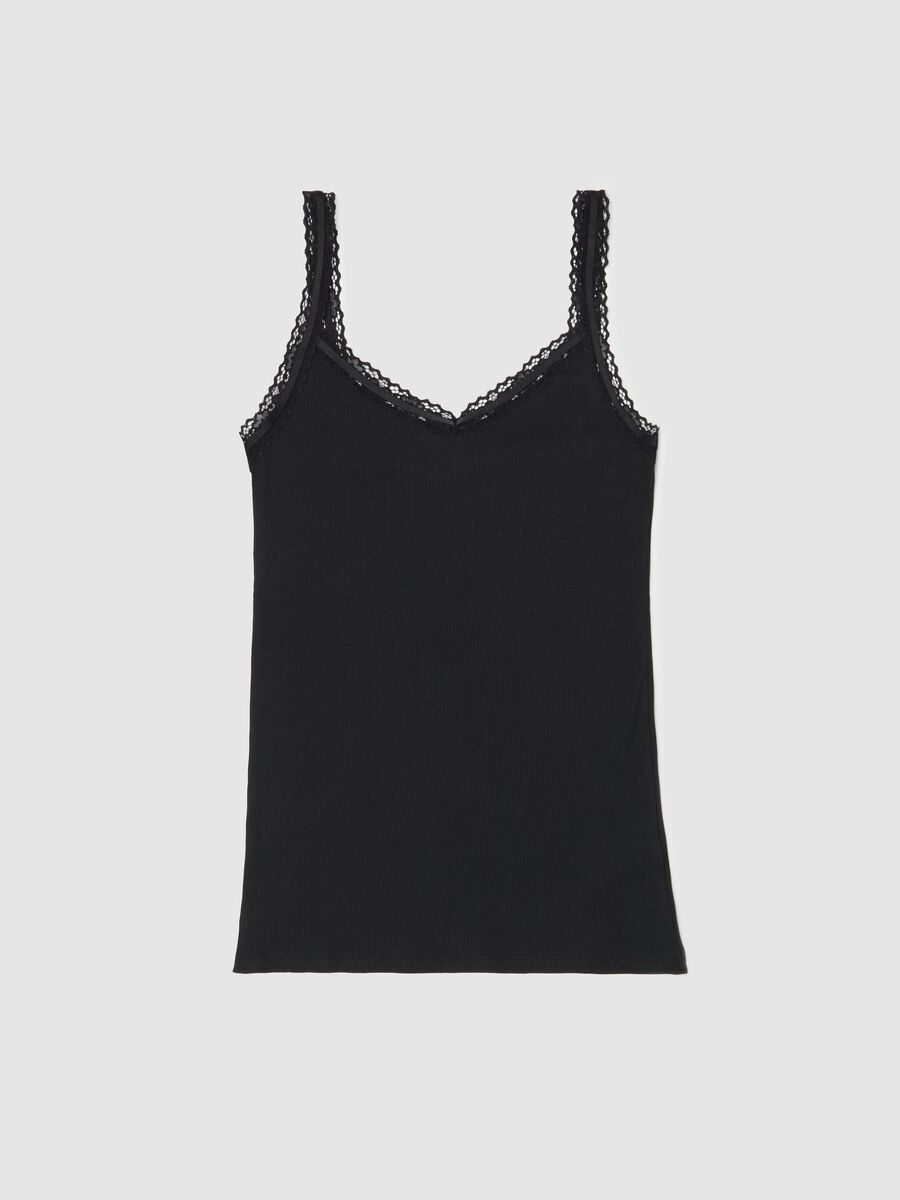 Ribbed under vest with crochet_4