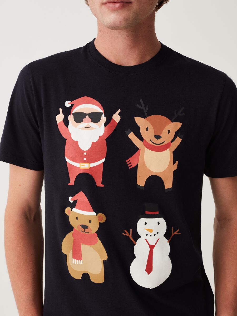 T-shirt con stampa natalizia_1