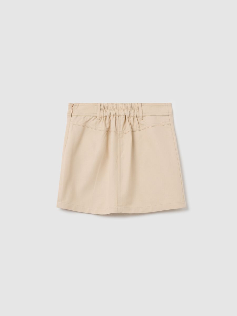 Beige cargo miniskirt_4