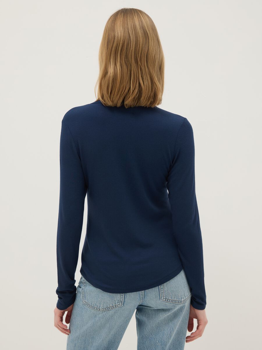 Blue stretch modal regular fit top_2