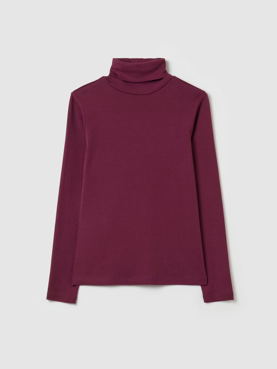 Long-sleeved T-shirt with high neck_4