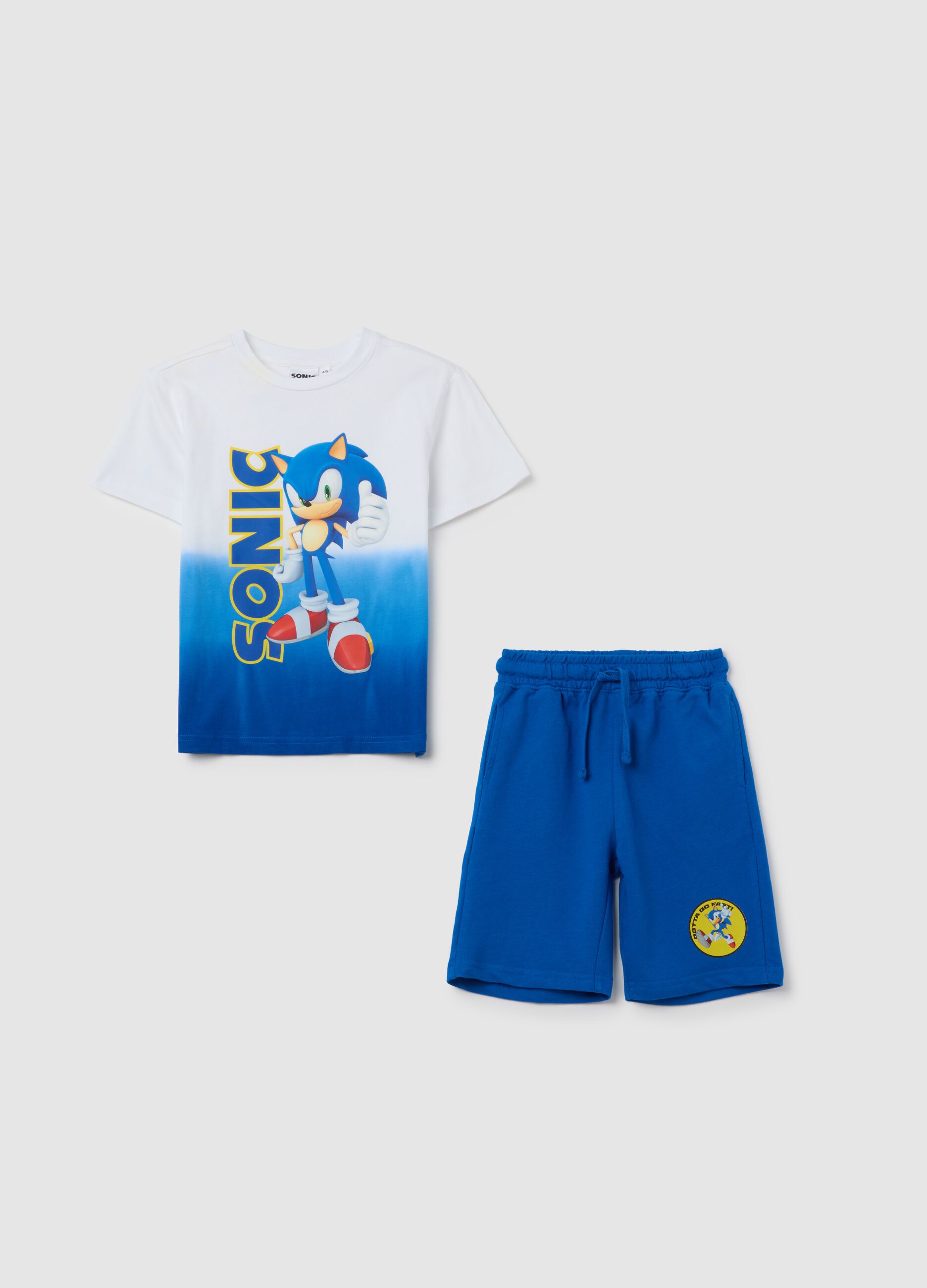 Set jogging da bambino in puro cotone multicolor regular fit con stampa