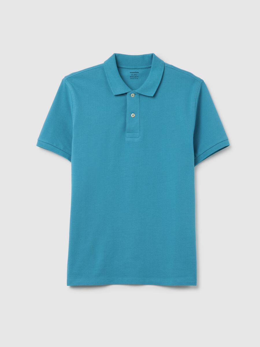 Light Blue Cotton Short Sleeve Polo_4