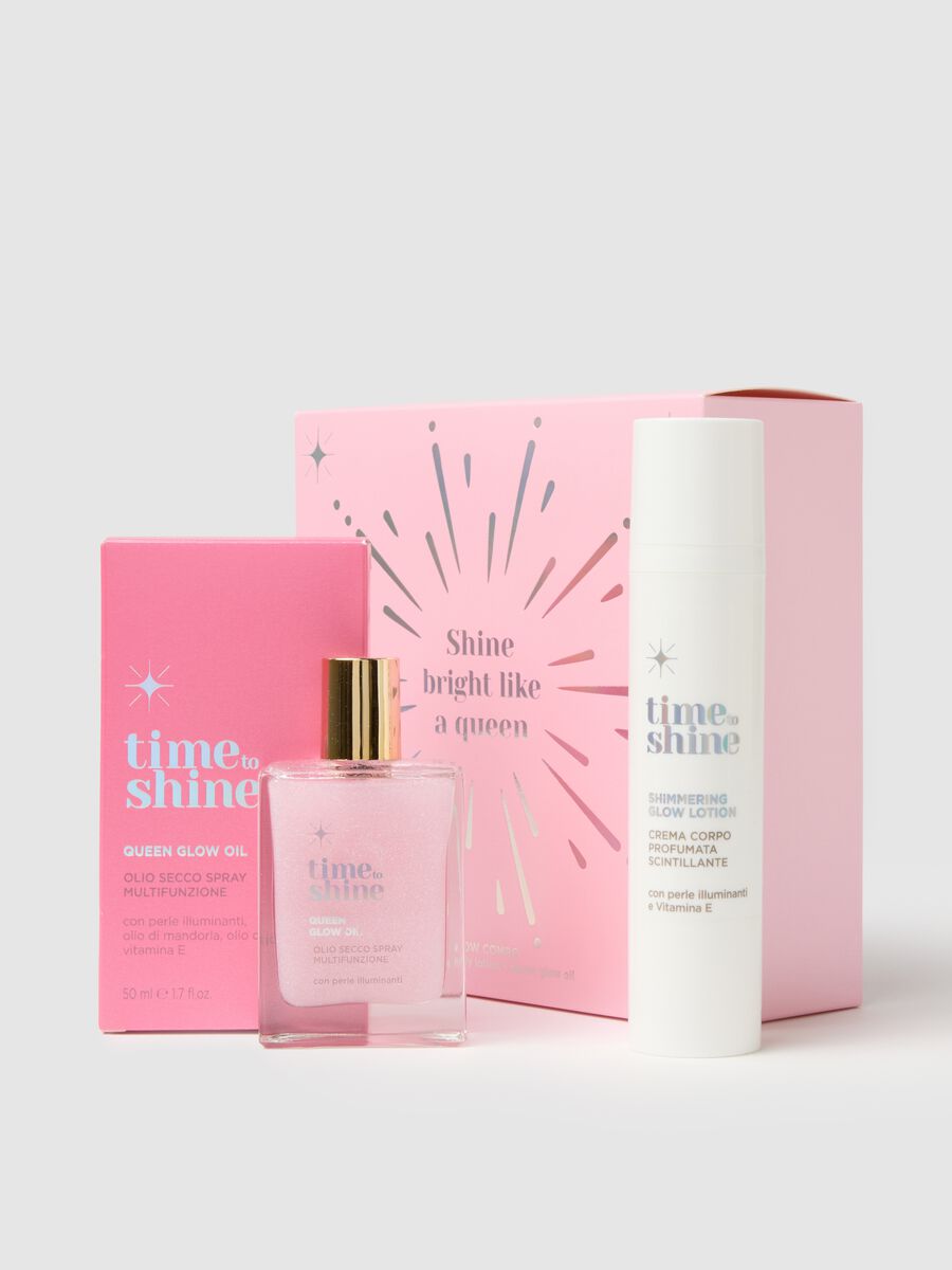 TIME TO SHINE KIT SHINE QUEEN x2 (pink oil + body lotion)_3