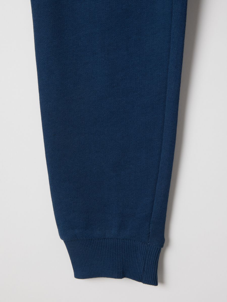 Jogger da bambino in puro cotone neri regular fit_3