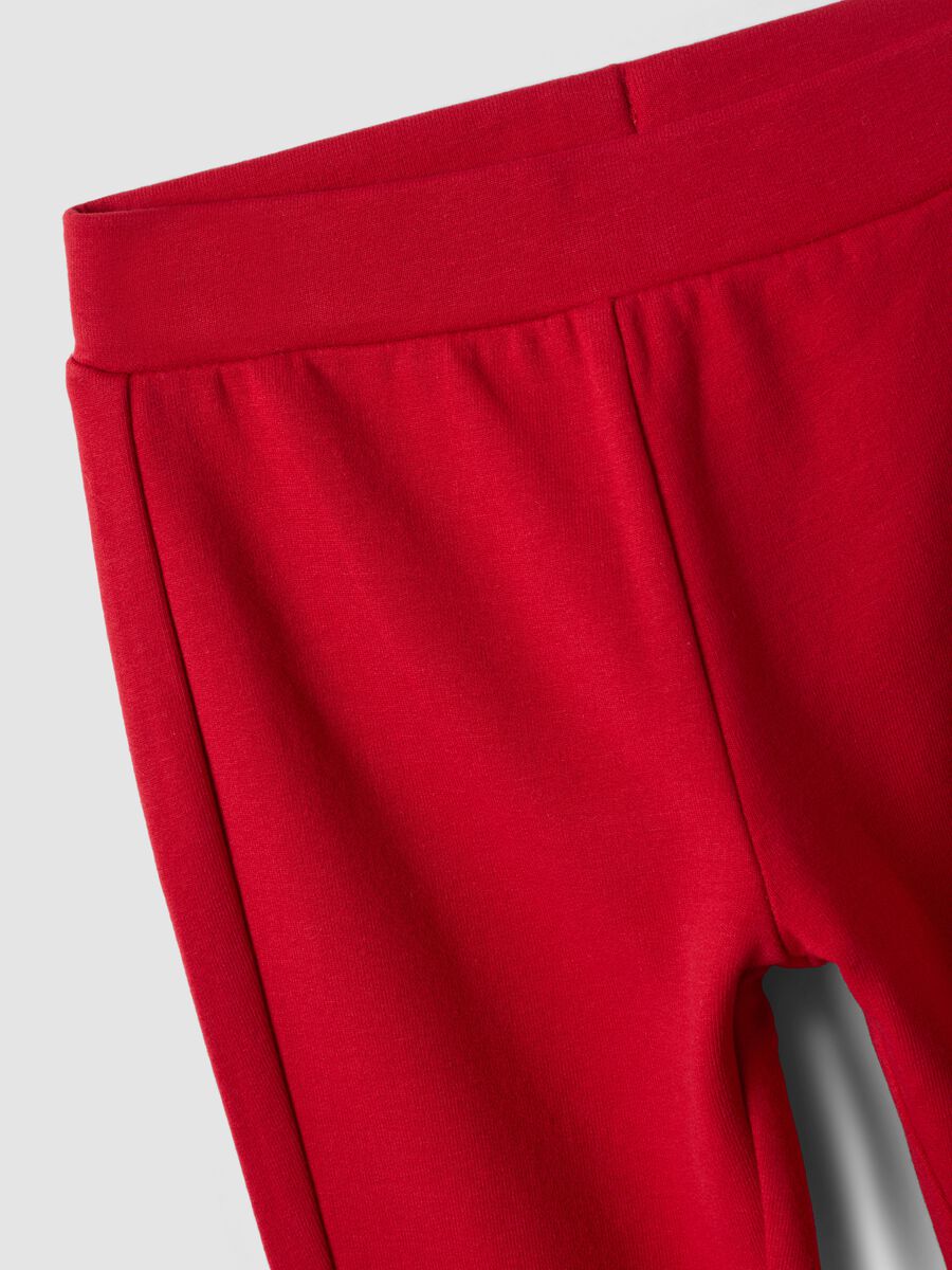 Leggings rossi in cotone elasticizzato_2