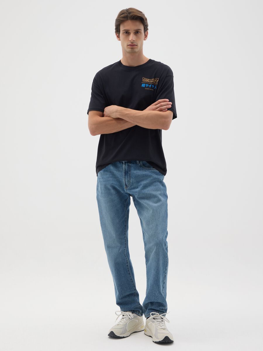 Black pure cotton regular fit t-shirt_1