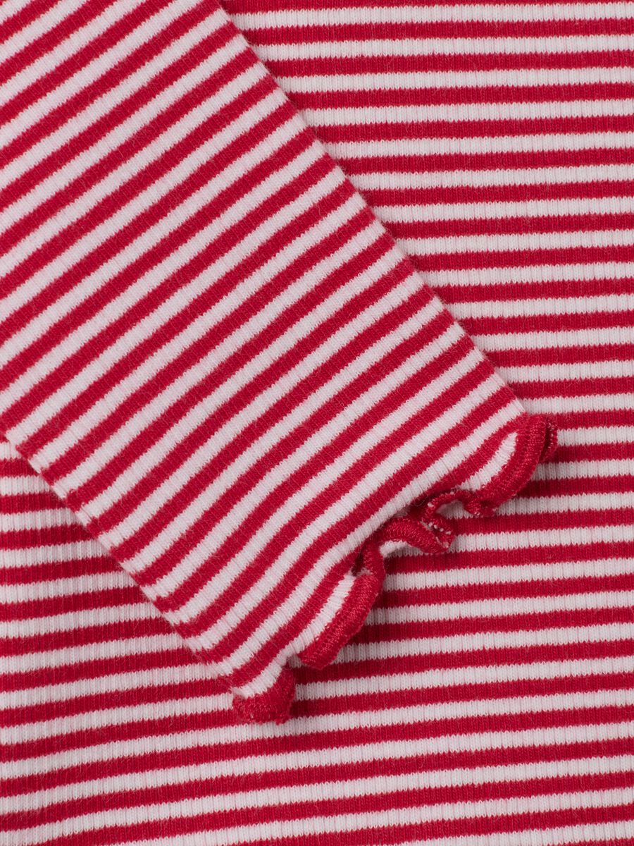 Maglia da bambina in cotone multicolor regular fit a righe_3