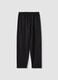 Black regular-fit stretch cotton-blend trousers with buttons_4