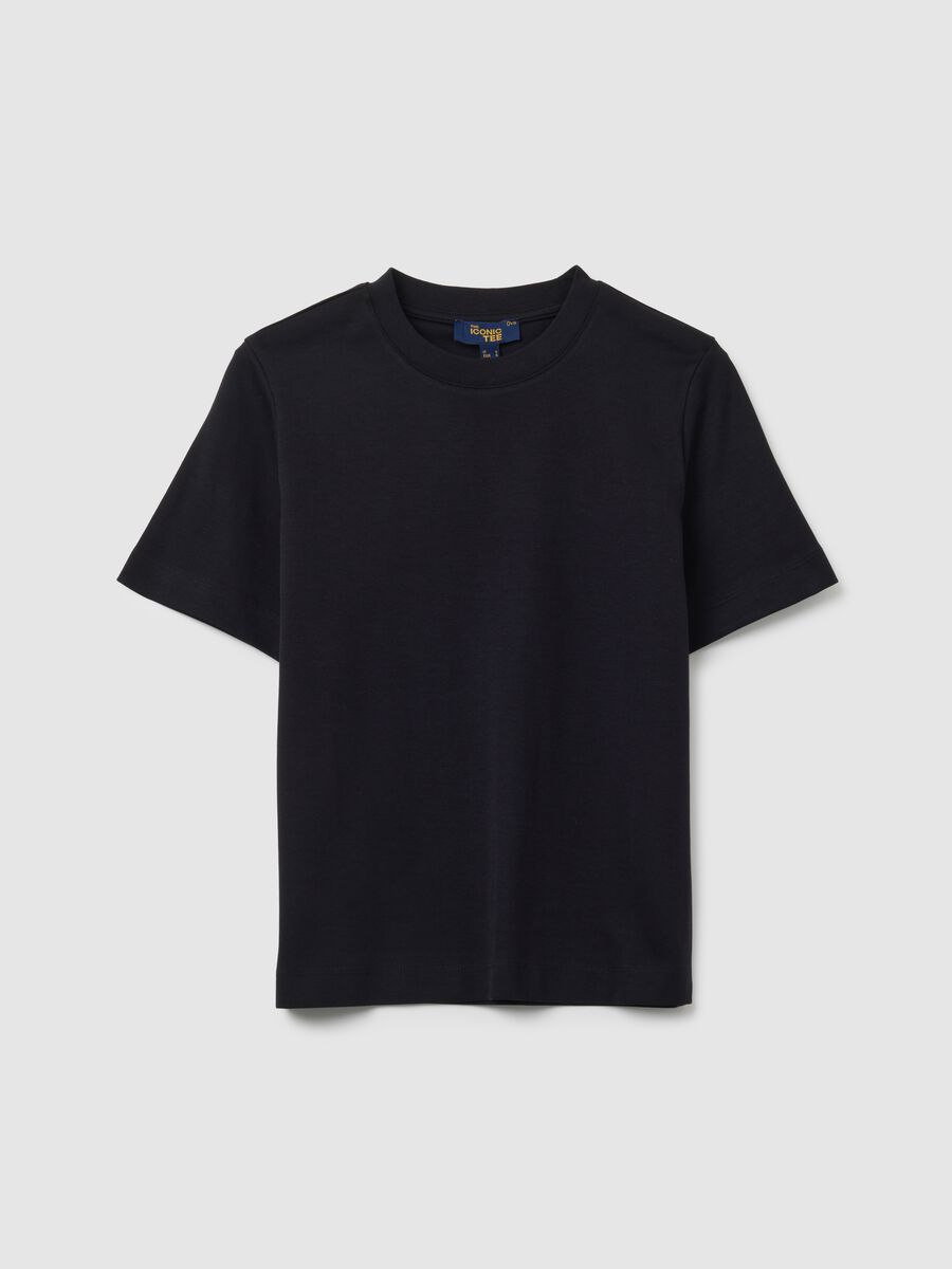 T-shirt in puro cotone nero regular fit_4