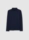 Boys' high-neck blue cotton jumper regular fit_0