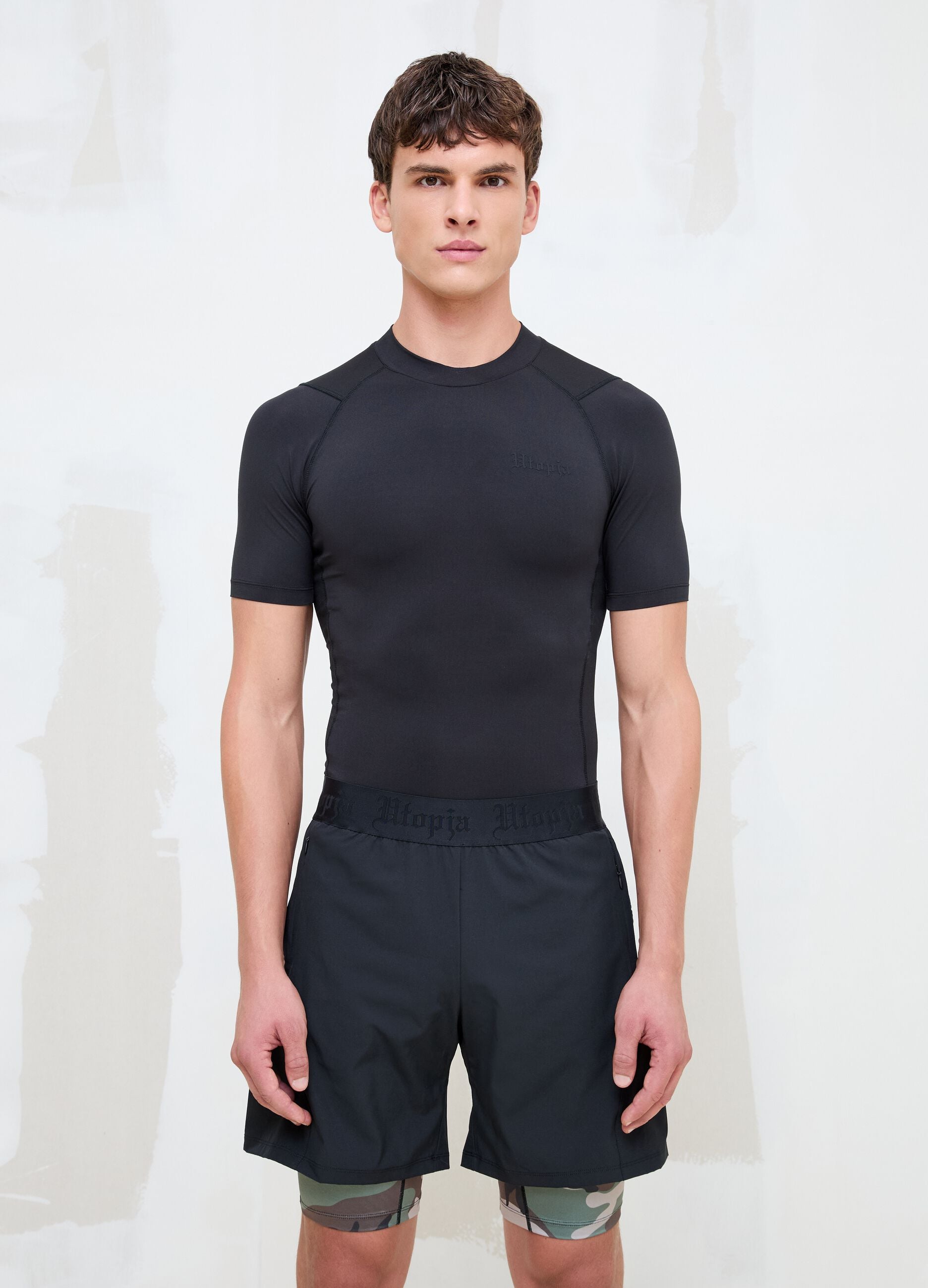 Fitted Technical T-shirt &ndash; Black