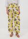 White pure viscose trousers with lemon print, regular fit_1