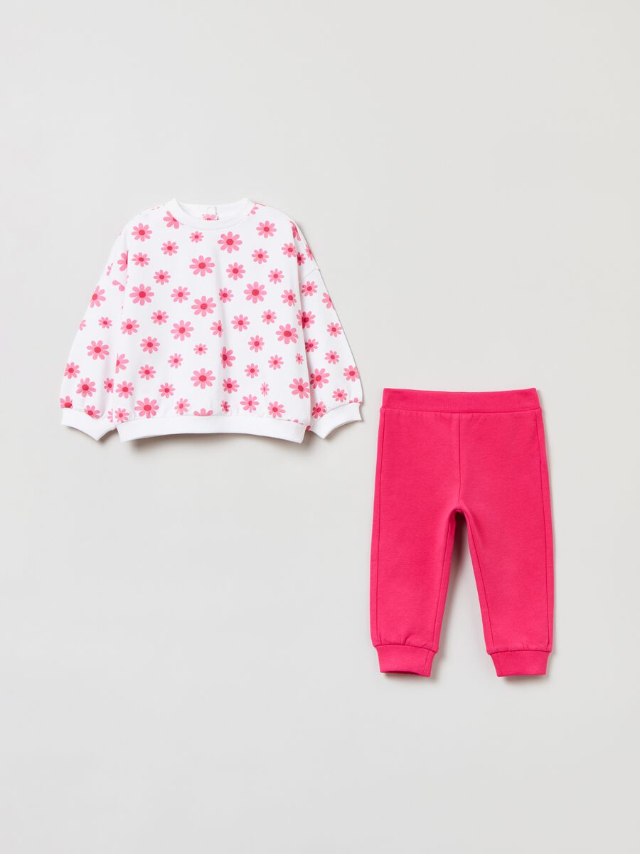 Jogging set with daisy print_0