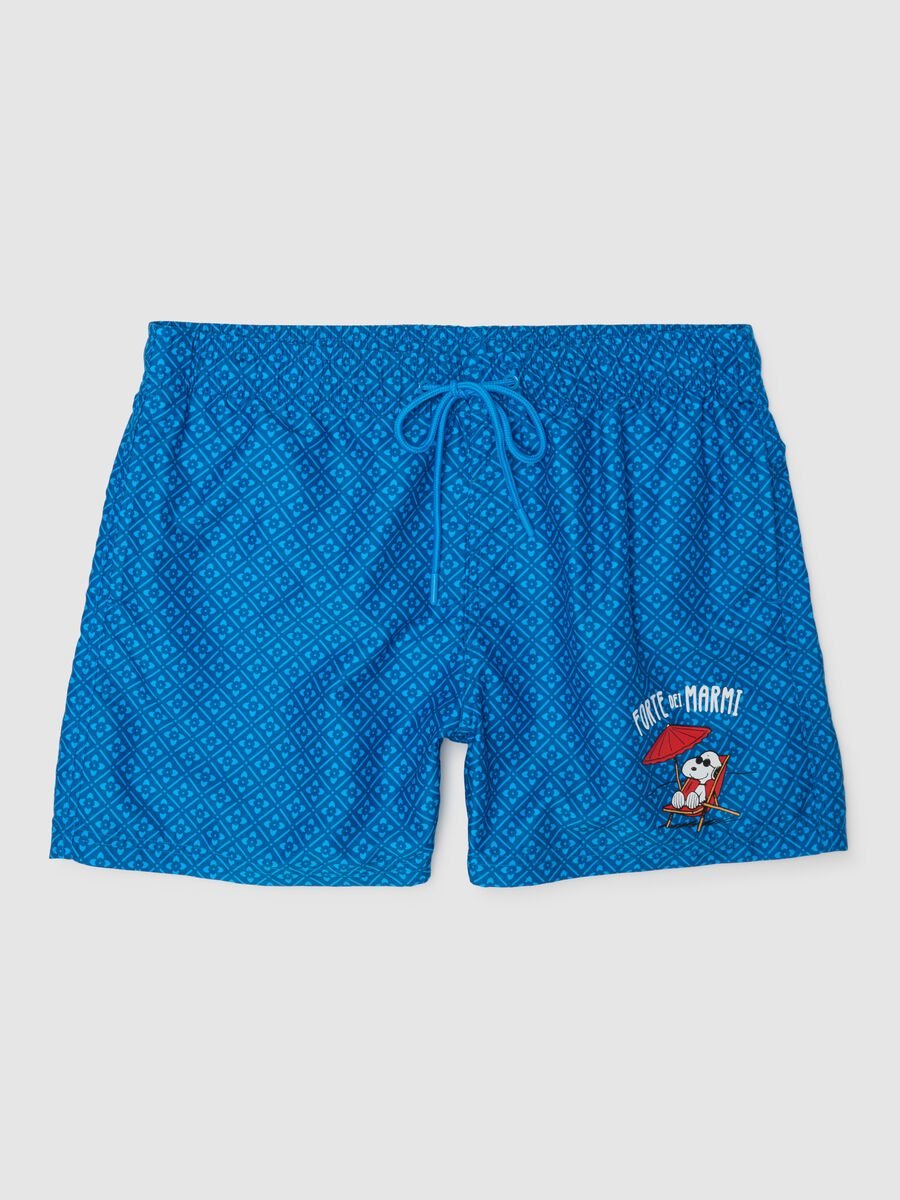 Men’s Blue Swimwear with Everlast Print_4