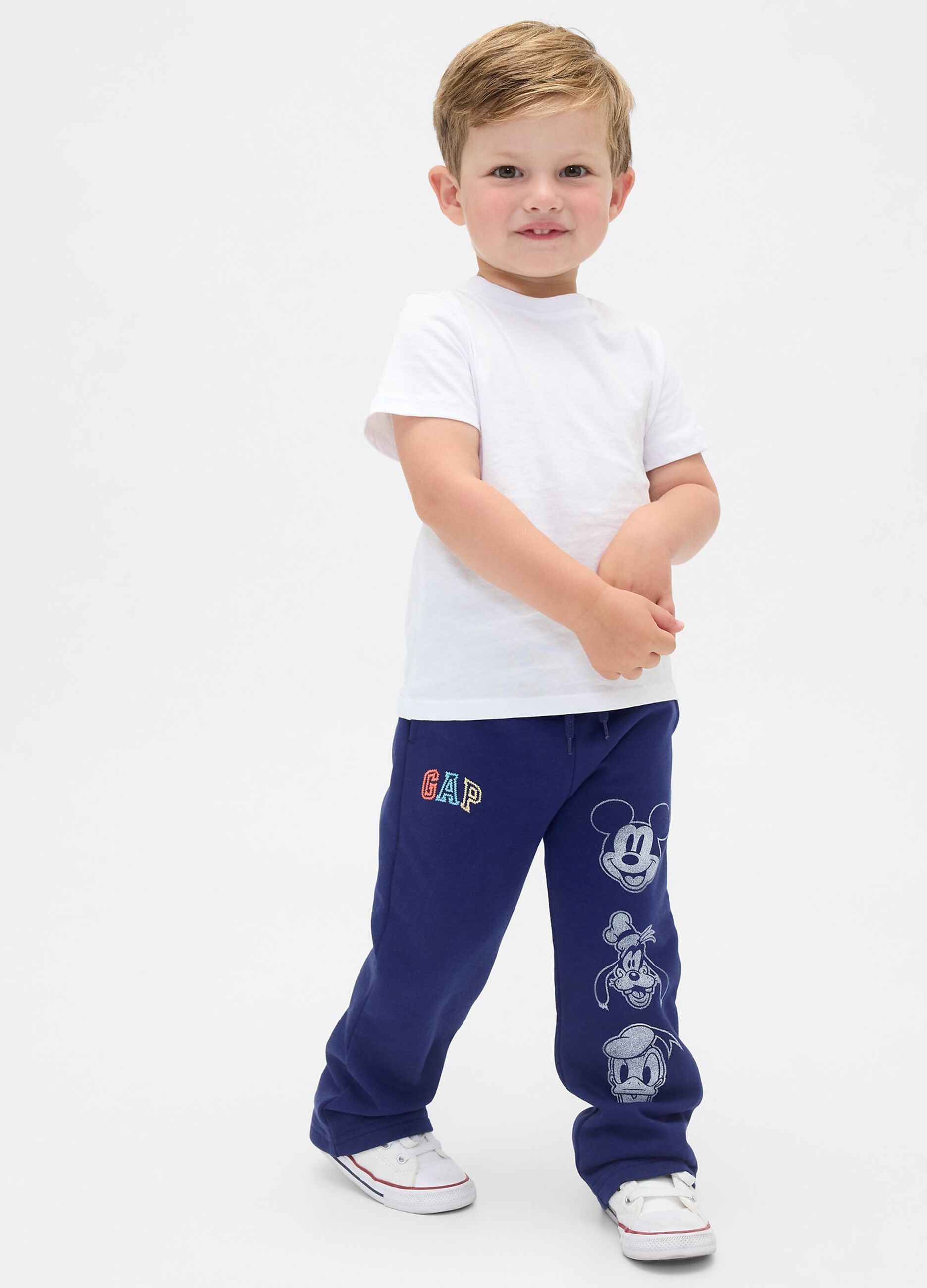 Blue trousers for boys in cotton and polyester blend