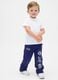 Blue trousers for boys in cotton and polyester blend_0