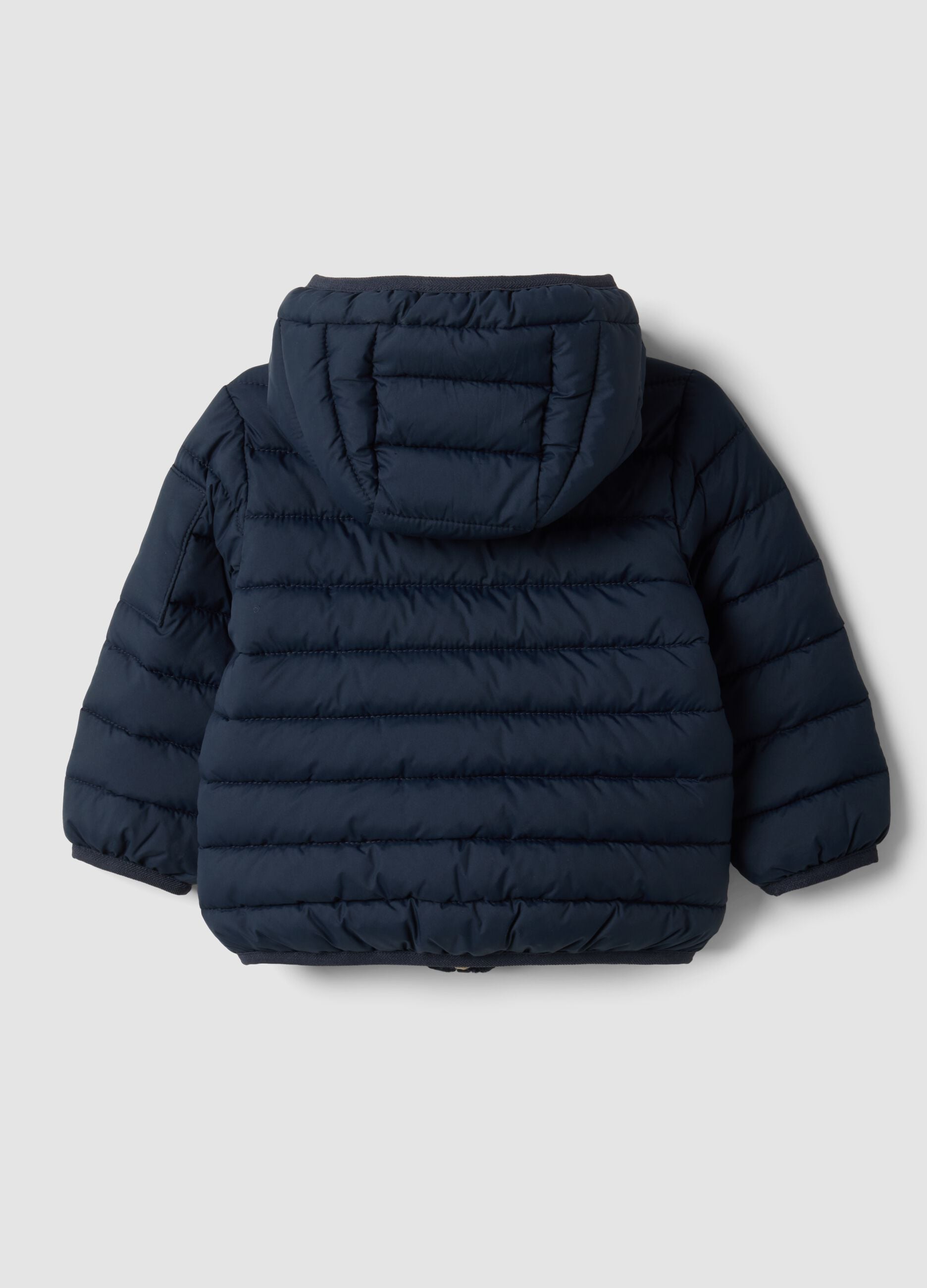 Giacca Ultralight blu trapuntata con cappuccio per bimbo