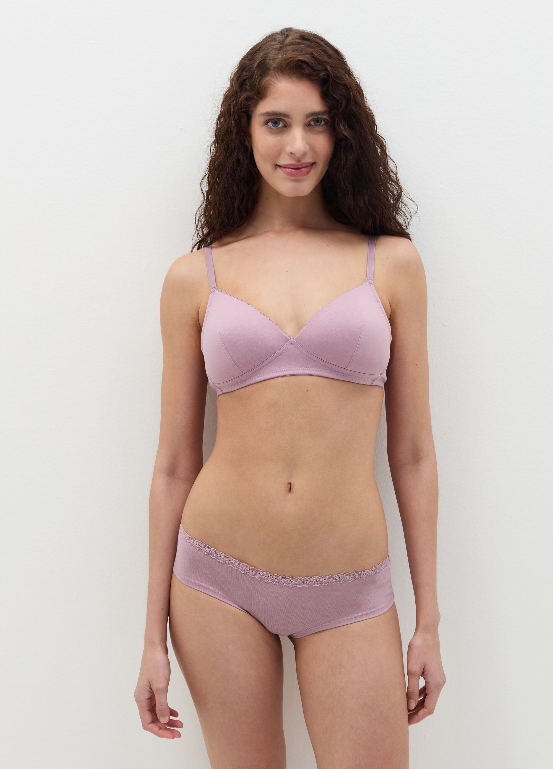 Bipack culotte con profilo in pizzo fantasia