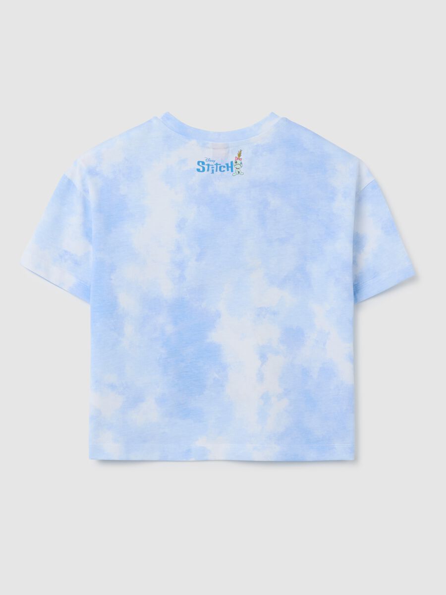 T-shirt da ragazza in puro cotone azzurra regular fit_1