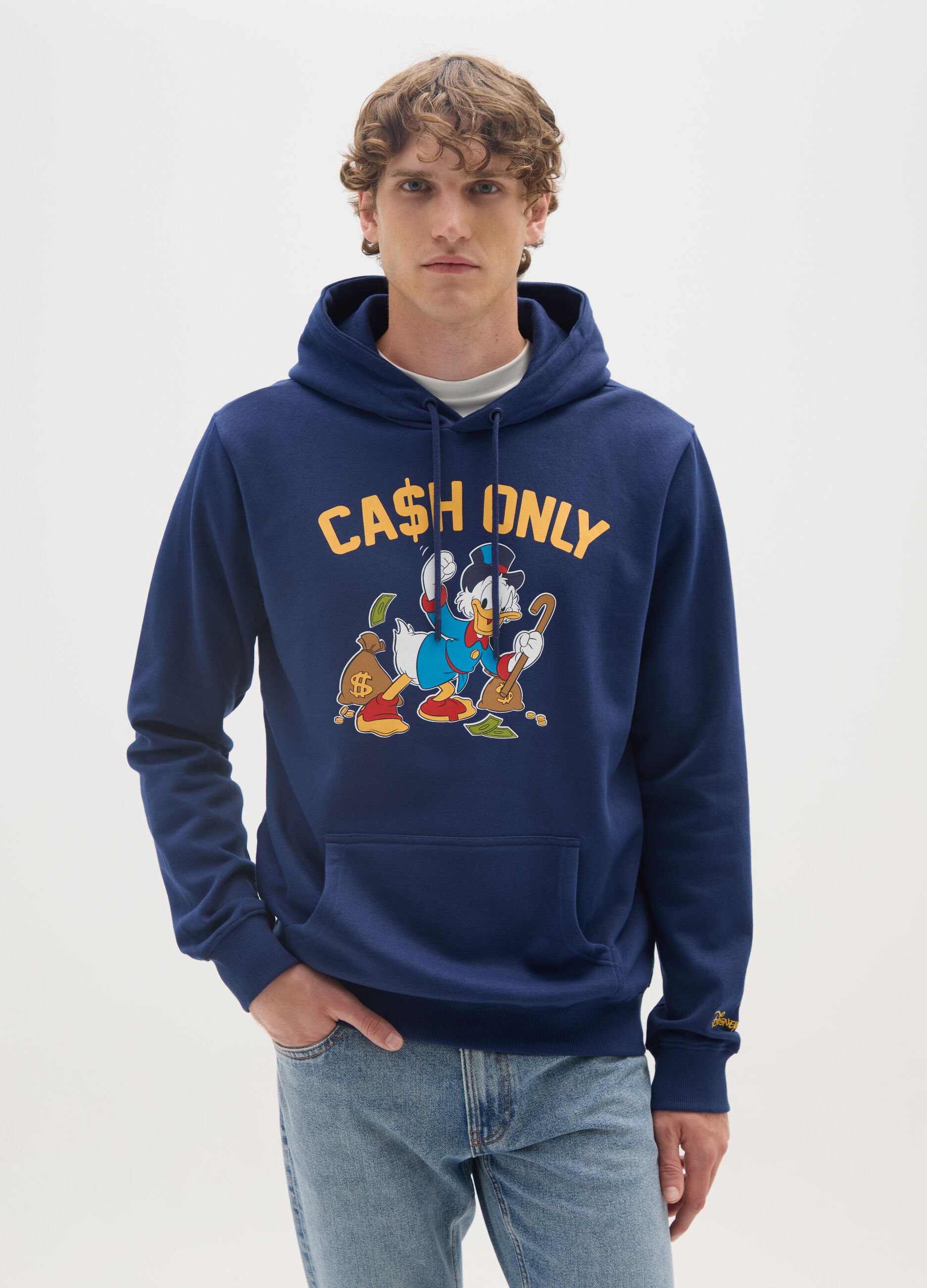 Blue Hoodie with Print