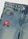 Girl's blue regular fit denim jeans with embroidery_2